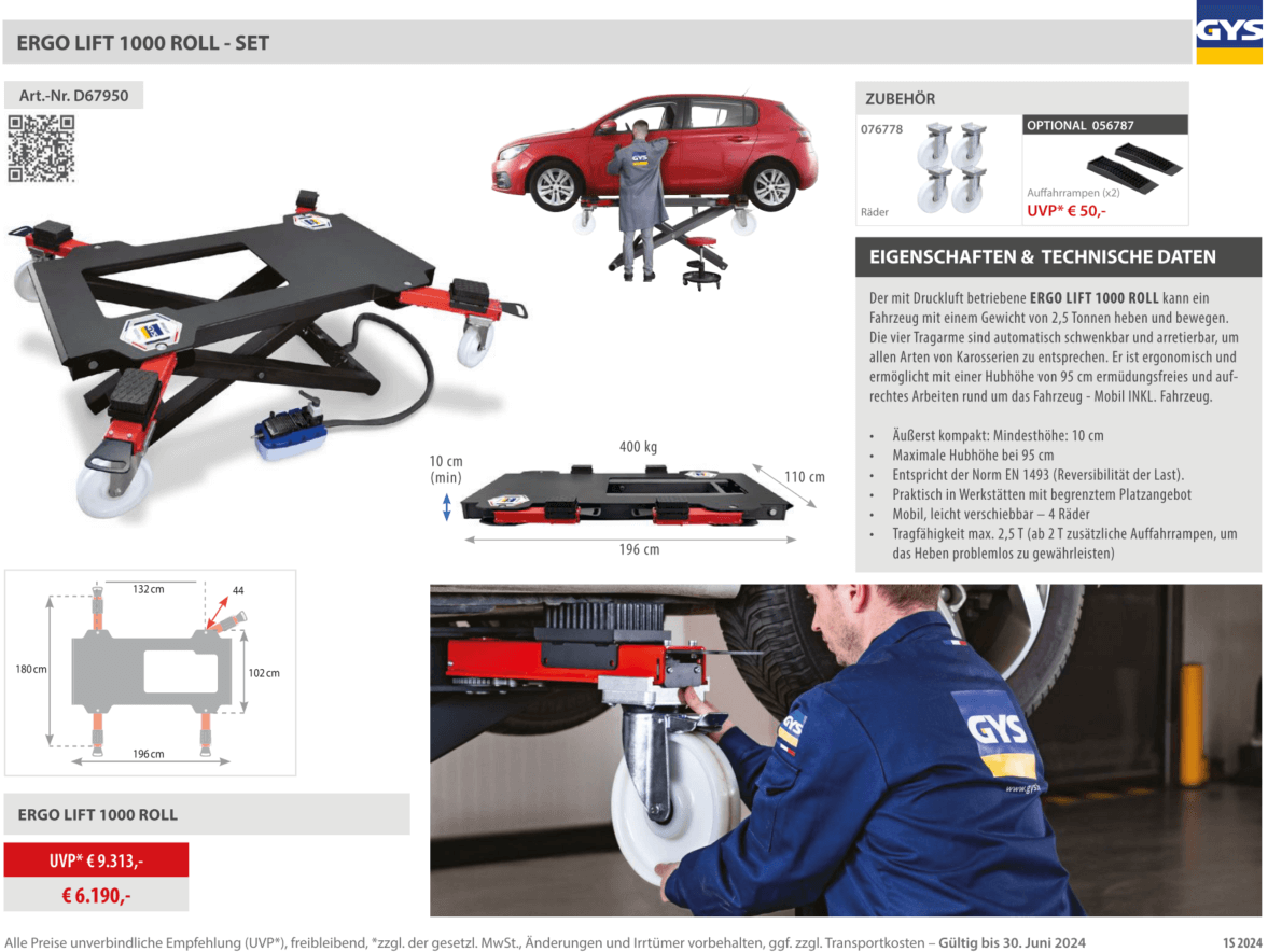 GYS Ergo Lift 1000 Aktion