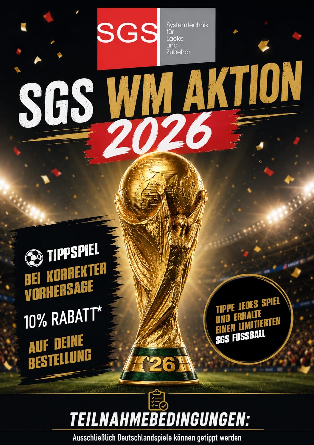 SGS Fussball-WM Aktion 2026 - Tippspiel